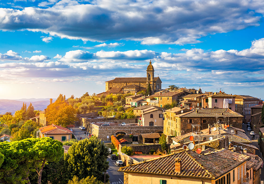 몬탈치노 포도밭과 와이너리 풍경